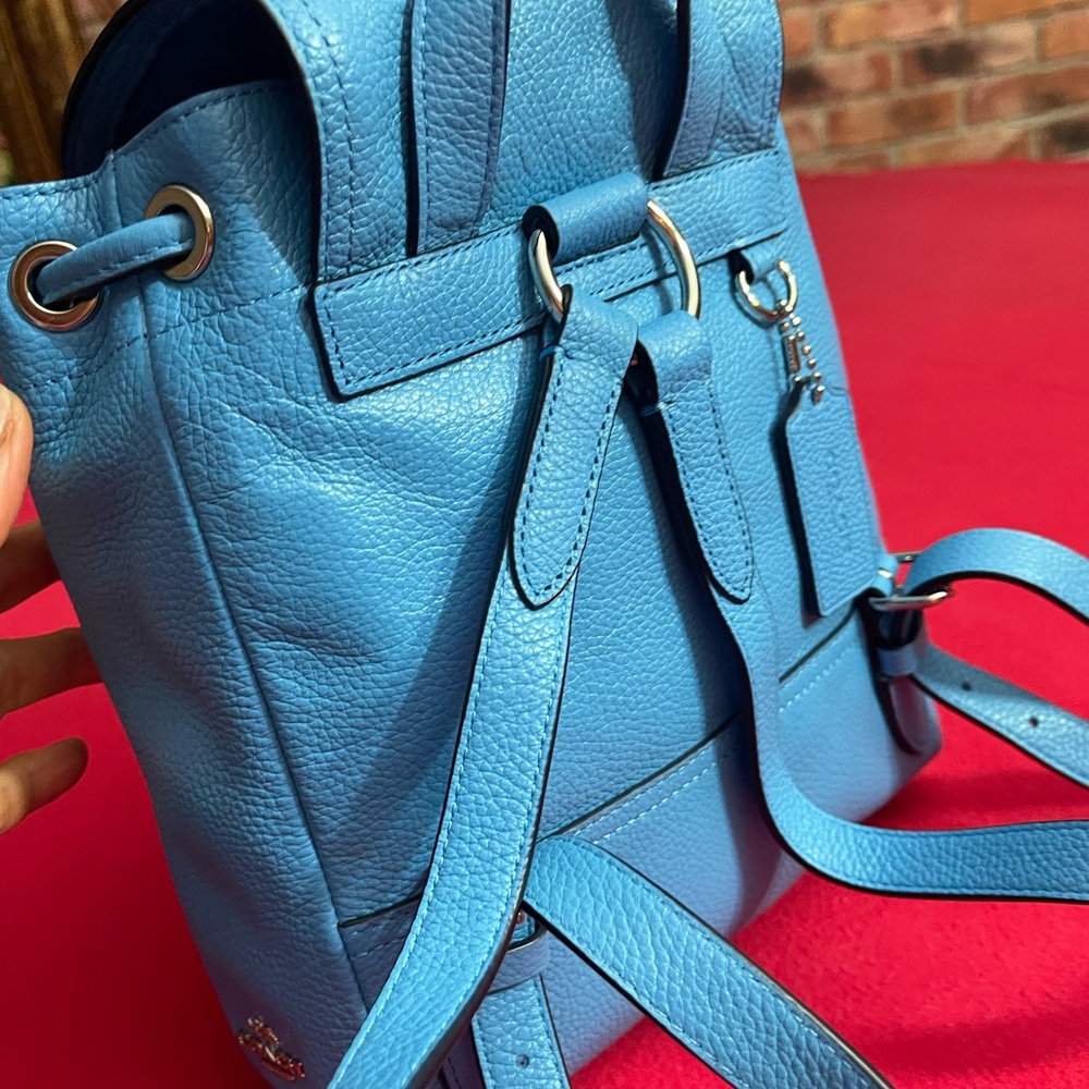 Women’s Authentic Coach Leather Mini Backpack - image 5